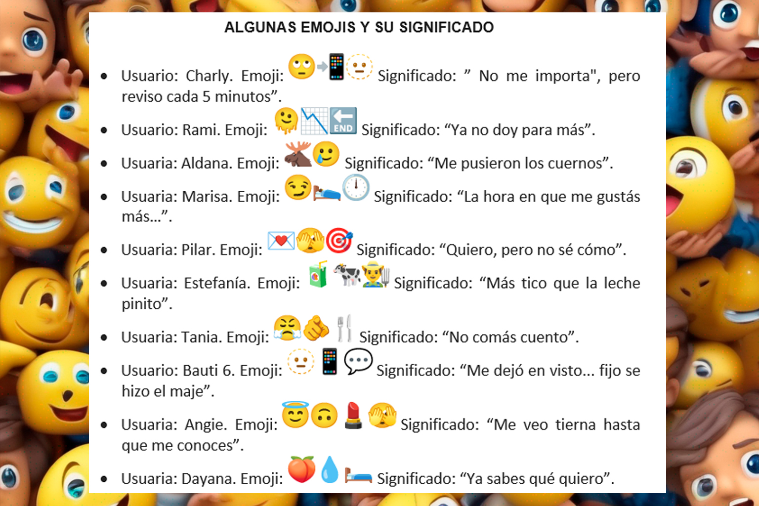 EMOJIS Ejemplos
